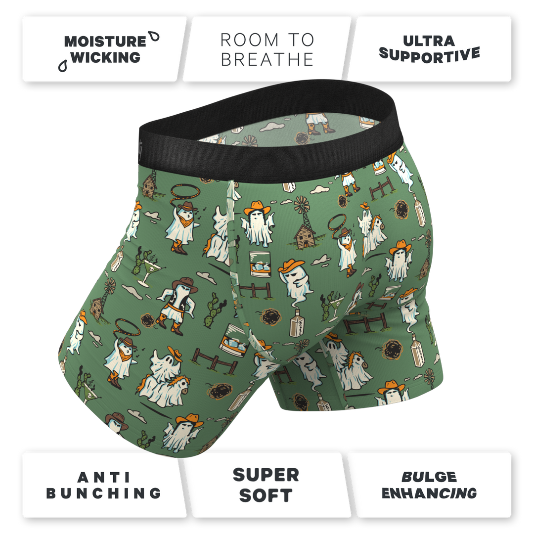 The Ghost Town Western Ghost Boxer Briefs with Ball Hammock® Pouch