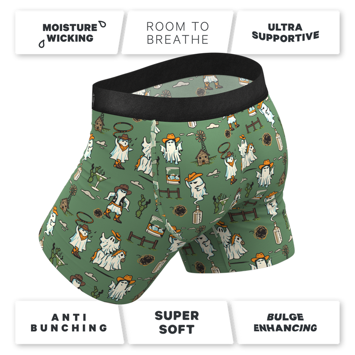 The Ghost Town Western Ghost Boxer Briefs with Ball Hammock® Pouch