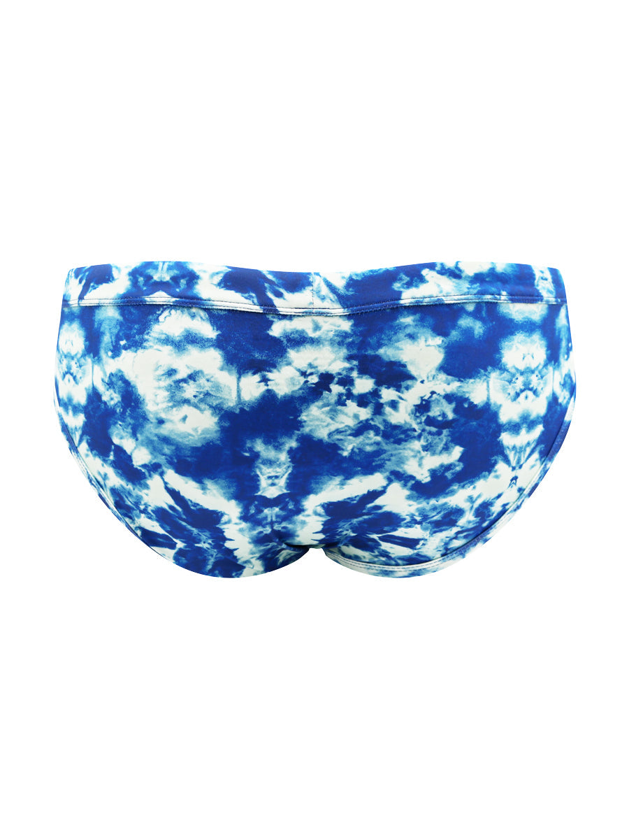 Body Aware Sport Swim Brief in tie-dye – men's sporty swim brief with lined contoured pouch