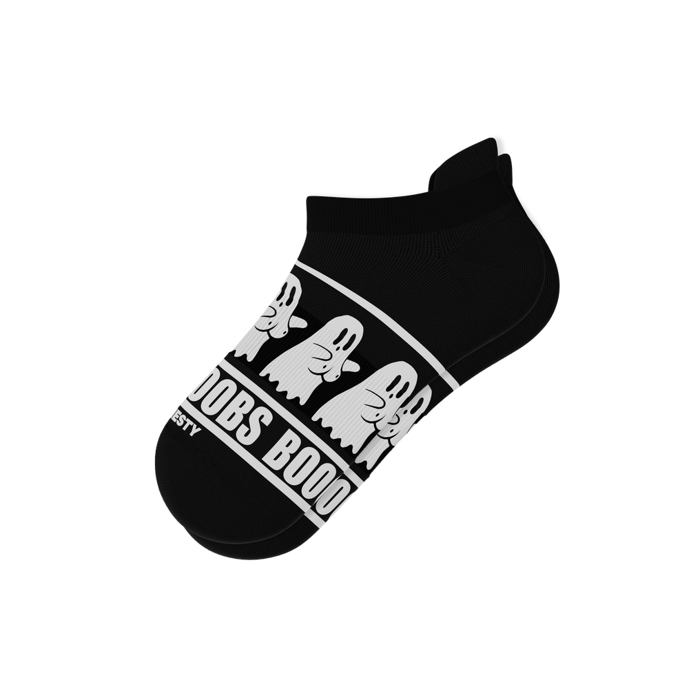 Shinesty The Ghoul Next Door busty ghost Heel Hammock ankle socks – men's ghost print ankle socks