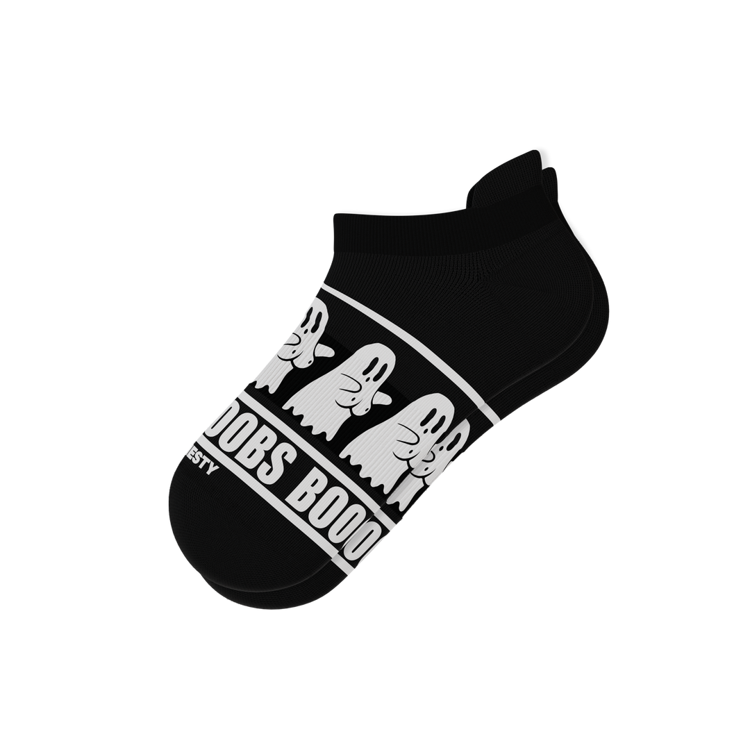 Shinesty The Ghoul Next Door busty ghost Heel Hammock ankle socks – men's ghost print ankle socks
