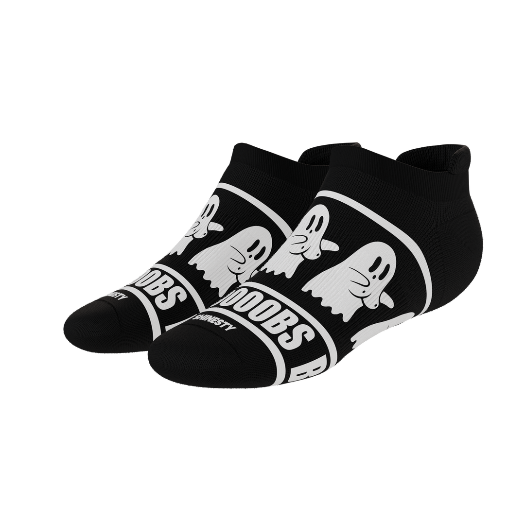 Shinesty The Ghoul Next Door busty ghost Heel Hammock ankle socks – men's ghost print ankle socks