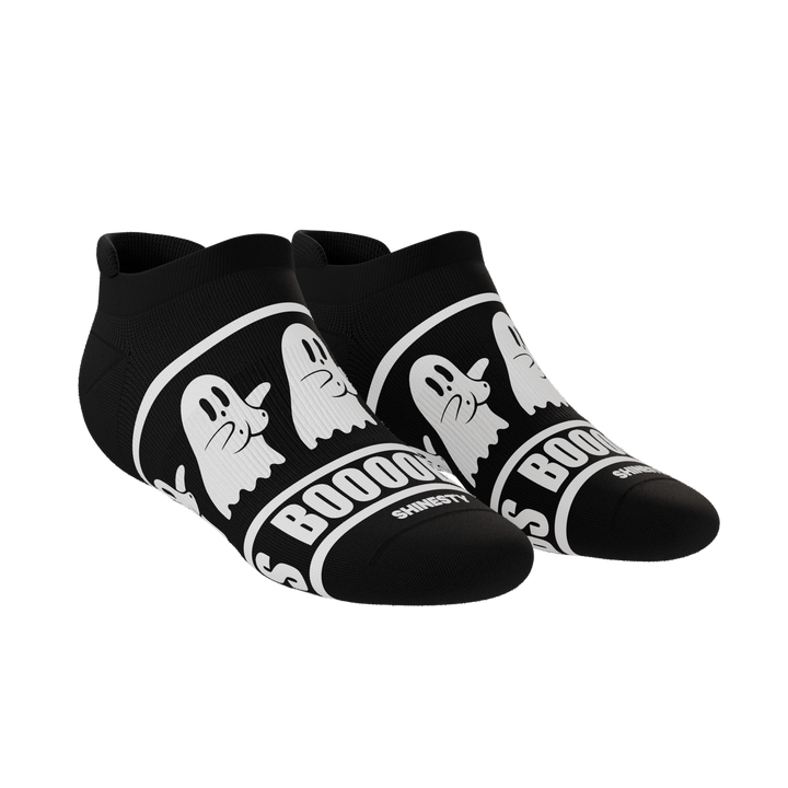 Shinesty The Ghoul Next Door busty ghost Heel Hammock ankle socks – men's ghost print ankle socks