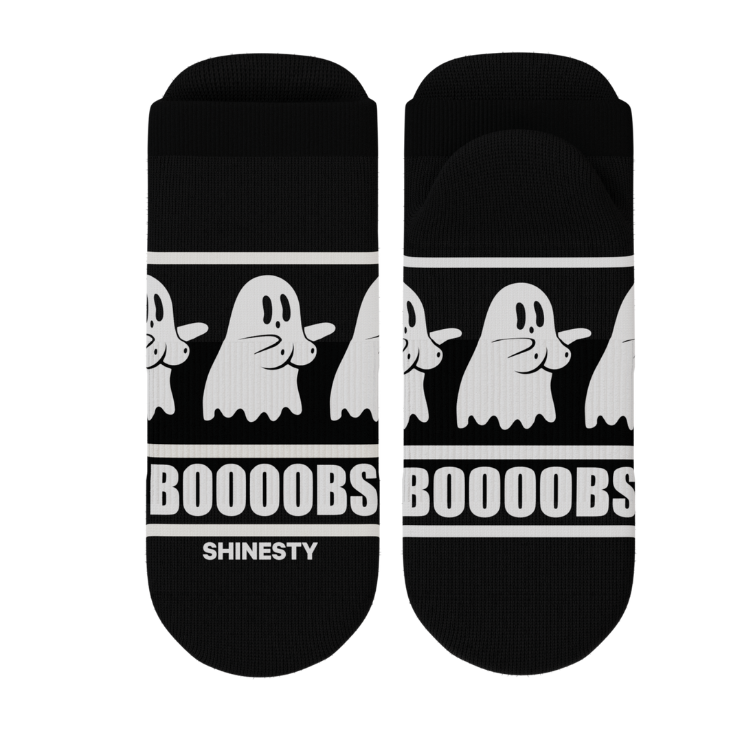 Shinesty The Ghoul Next Door busty ghost Heel Hammock ankle socks – men's ghost print ankle socks