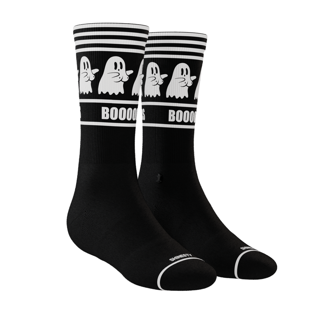 Shinesty The Ghoul Next Door busty ghost Heel Hammock crew socks – men's ghost print crew socks