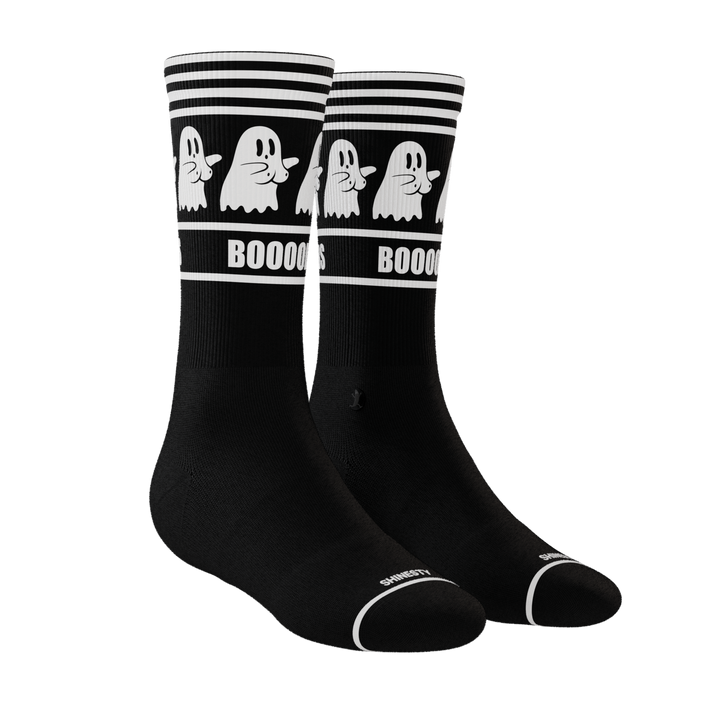 Shinesty The Ghoul Next Door busty ghost Heel Hammock crew socks – men's ghost print crew socks