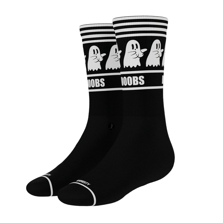 Shinesty The Ghoul Next Door busty ghost Heel Hammock crew socks – men's ghost print crew socks