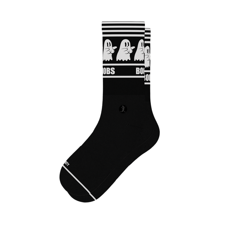Shinesty The Ghoul Next Door busty ghost Heel Hammock crew socks – men's ghost print crew socks