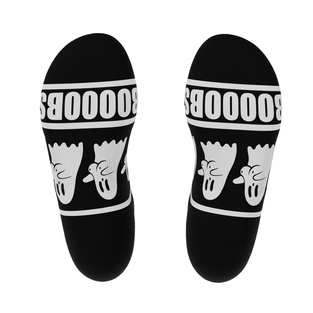 Shinesty The Ghoul Next Door busty ghost Heel Hammock ankle socks – men's ghost print ankle socks