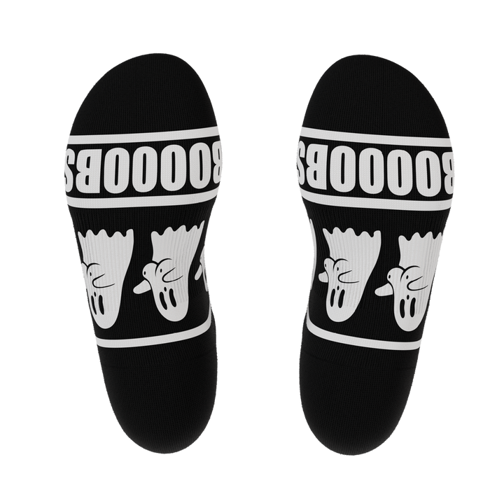 Shinesty The Ghoul Next Door busty ghost Heel Hammock ankle socks – men's ghost print ankle socks