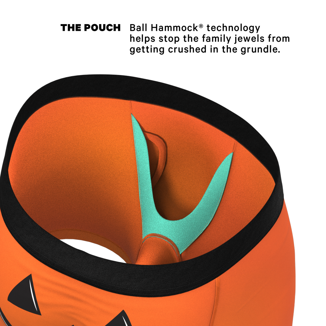 Shinesty "The Good Gourd" Jack O' Lantern Ball Hammock® Pouch Boxer Briefs (With Fly)