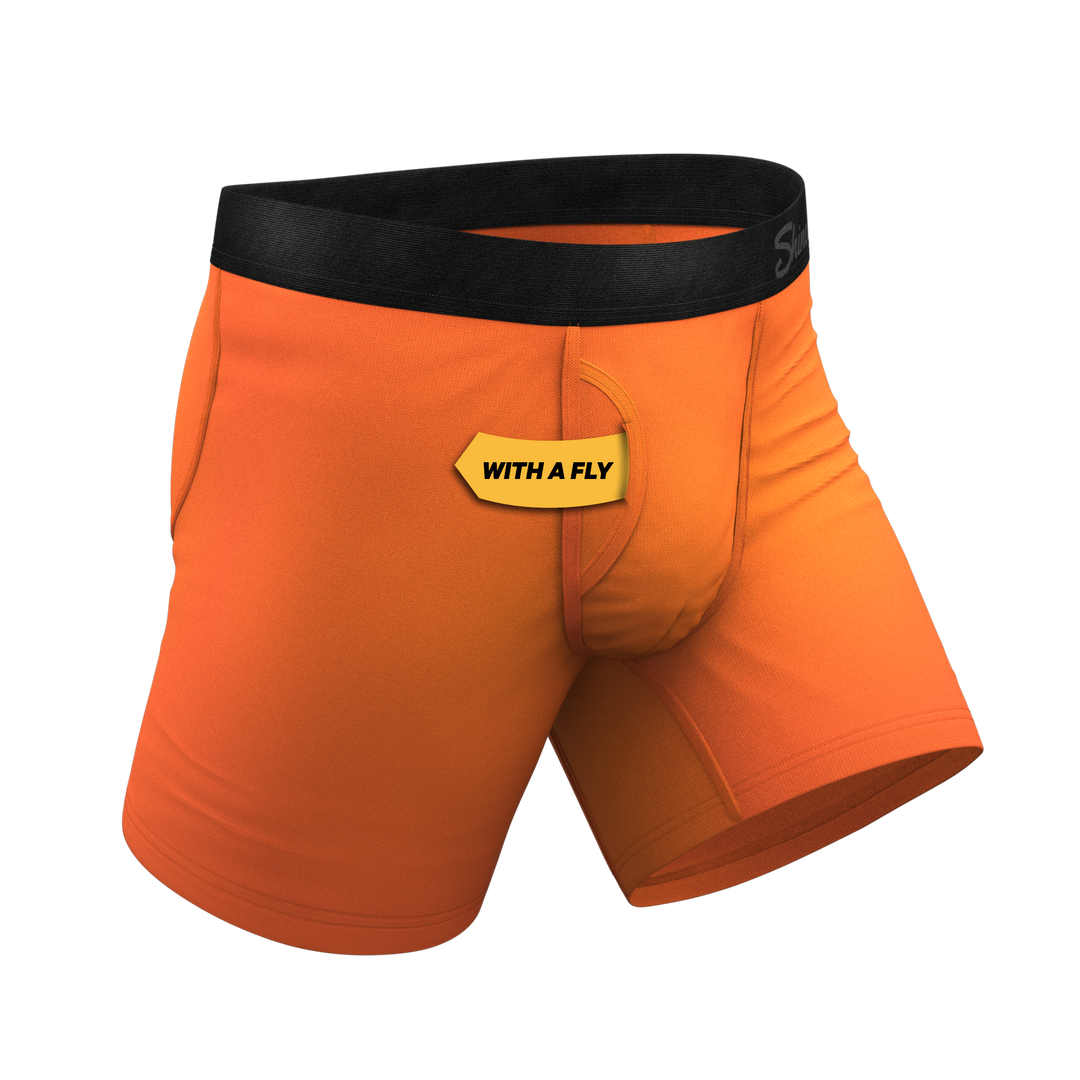 Shinesty "The Good Gourd" Jack O' Lantern Ball Hammock® Pouch Boxer Briefs (With Fly)