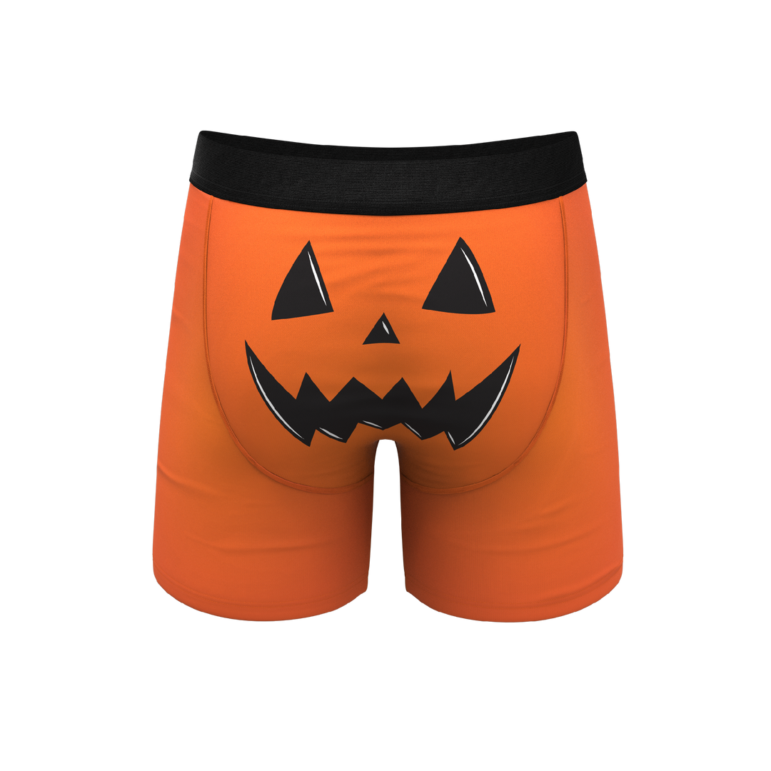 Shinesty "The Good Gourd" Jack O' Lantern Ball Hammock® Pouch Boxer Briefs (With Fly)