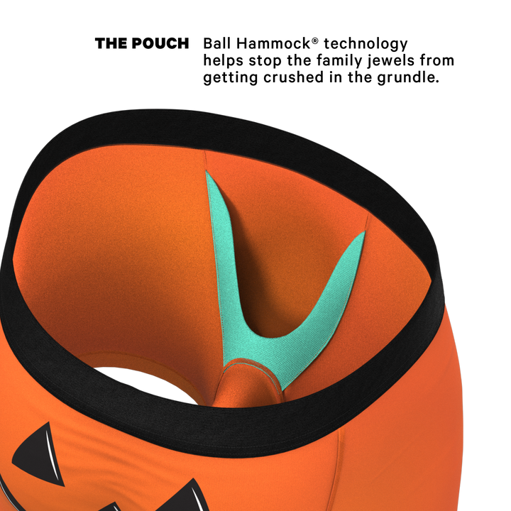Shinesty "The Good Gourd" Jack O' Lantern Print Ball Hammock® Pouch Boxer Briefs (No Fly)