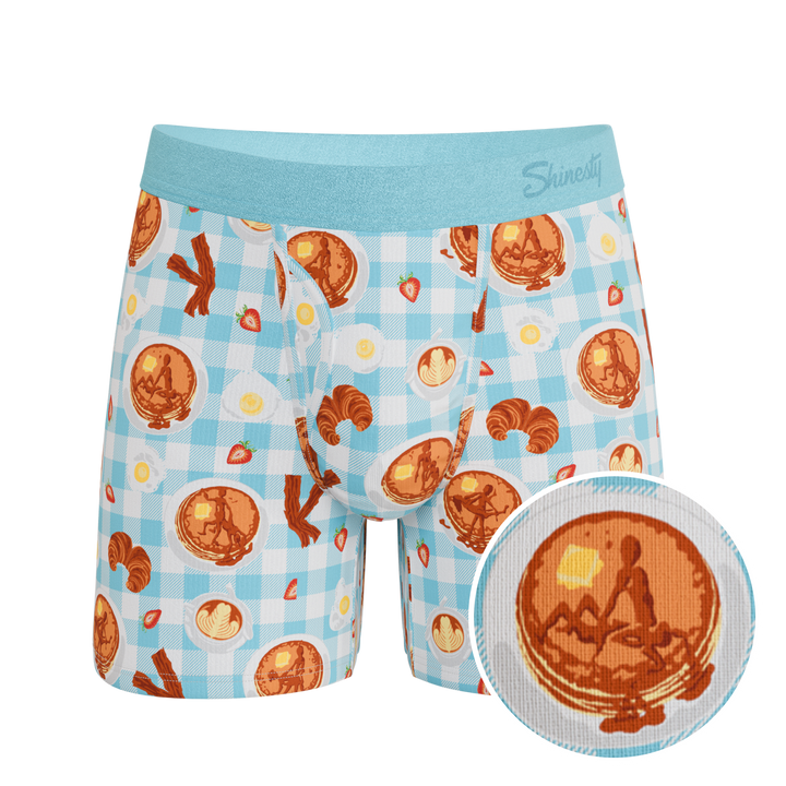 The Good Moaning Naughty Breakfast Ball Hammock® Pouch Underwear with Fly