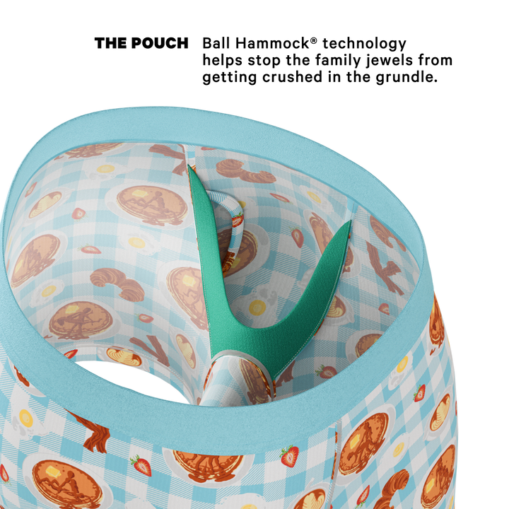 The Good Moaning Naughty Breakfast Ball Hammock® Pouch Underwear with Fly