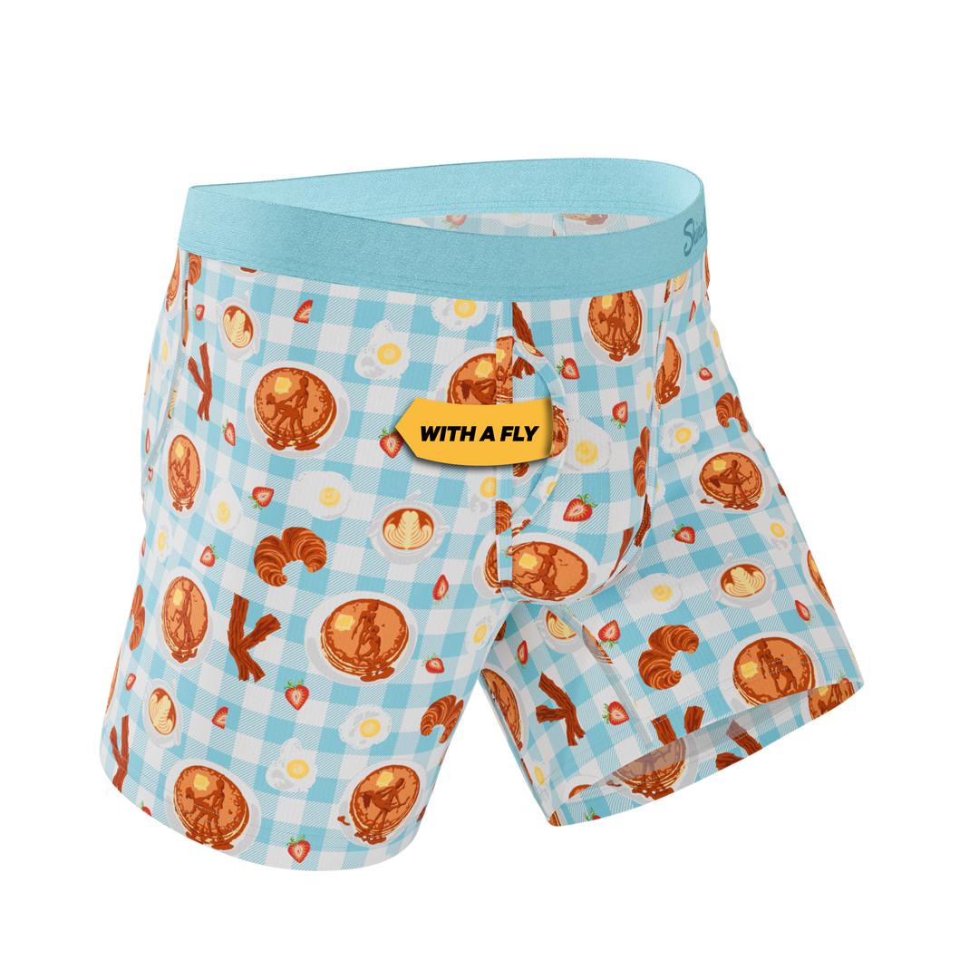 The Good Moaning Naughty Breakfast Ball Hammock® Pouch Underwear with Fly