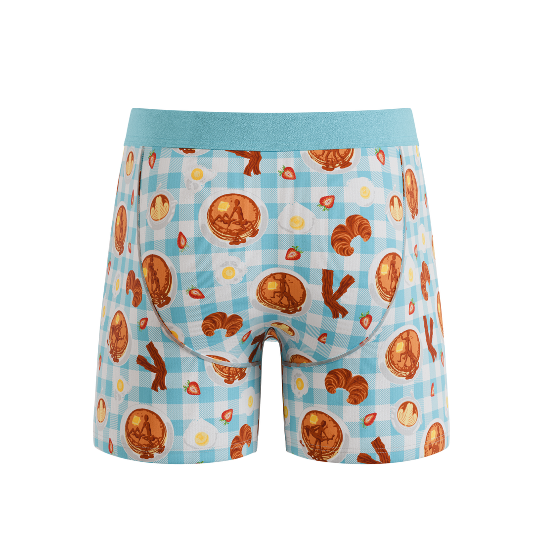 The Good Moaning Naughty Breakfast Ball Hammock® Pouch Underwear with Fly