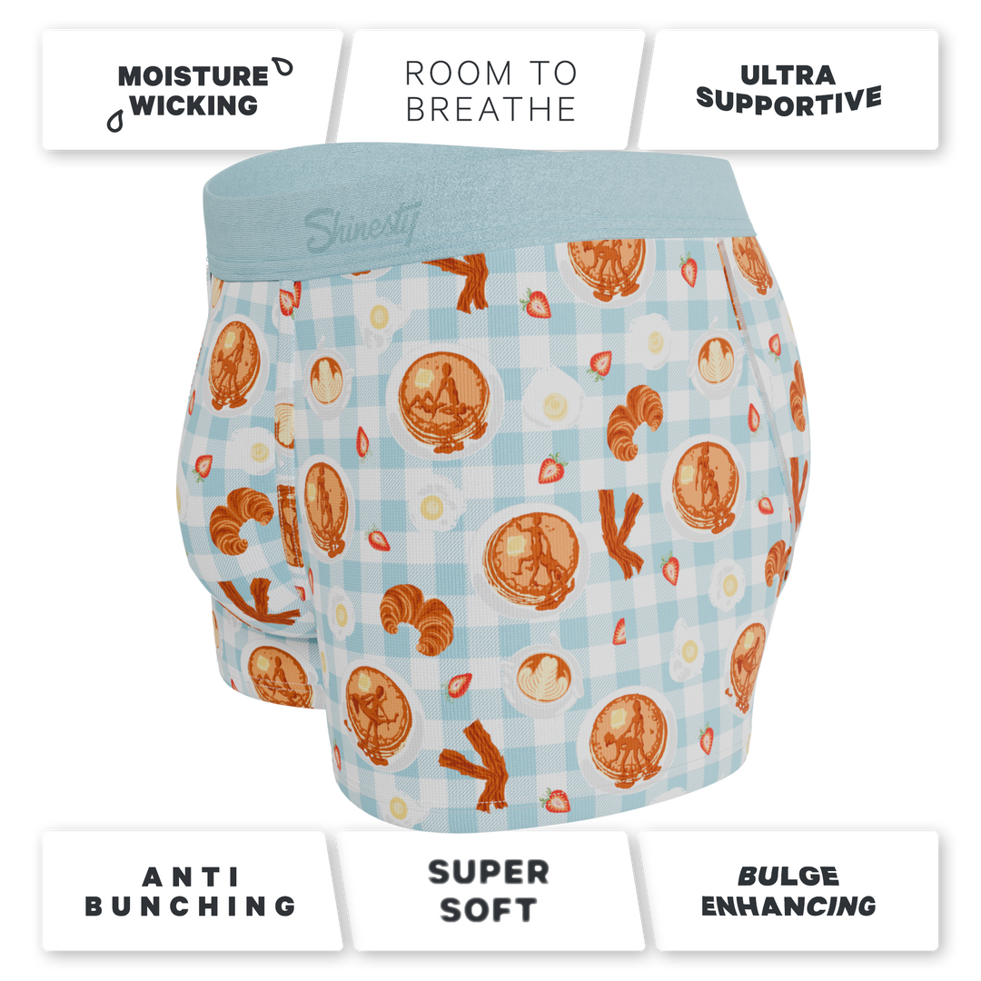 Shinesty Good Moaning Ball Hammock® Pouch Trunks | Breakfast Print