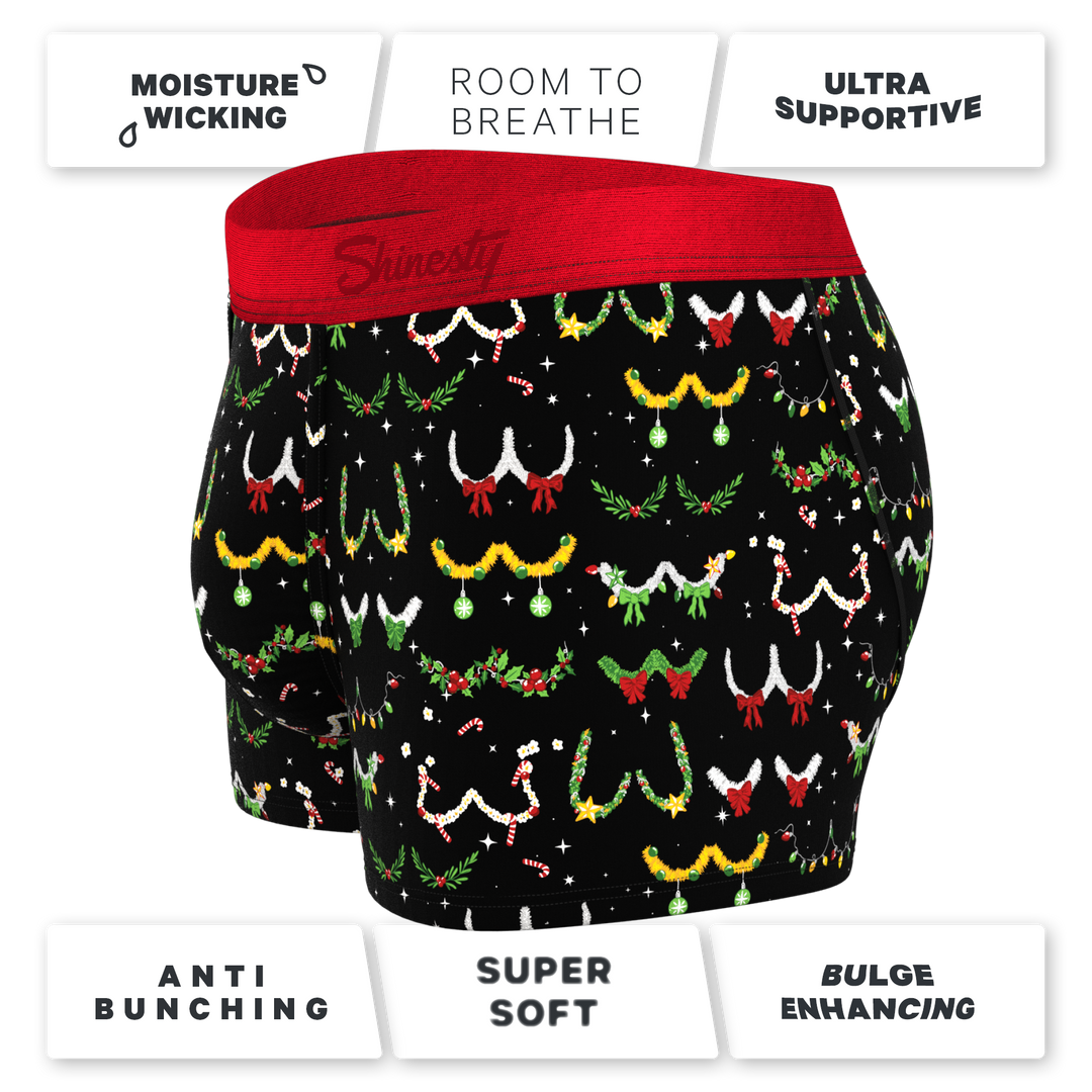 Shinesty "The Goodie Garland" Christmas Tinsel Busts Ball Hammock® Pouch Trunks Underwear