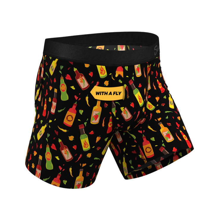 The Gotcha Sriracha | Hot Sauce Ball Hammock® Pouch Underwear With Fly