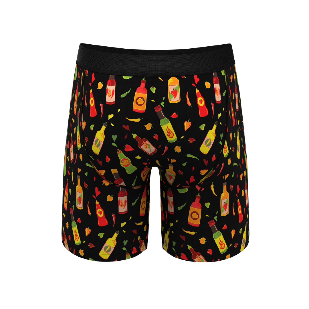 The Gotcha Sriracha | Hot Sauce Long Leg Ball Hammock® Pouch Underwear With Fly