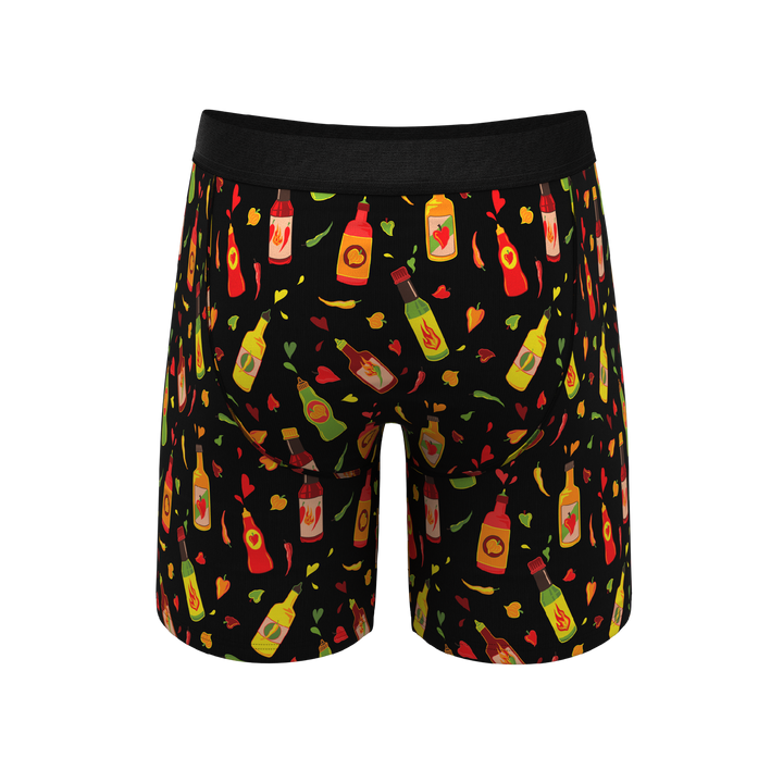 The Gotcha Sriracha | Hot Sauce Long Leg Ball Hammock® Pouch Underwear With Fly