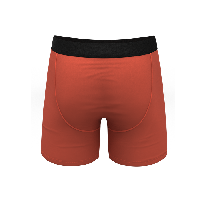 Shinesty "The Gotta Terracotta" Terracotta Orange Ball Hammock® Pouch Boxer Briefs with Fly
