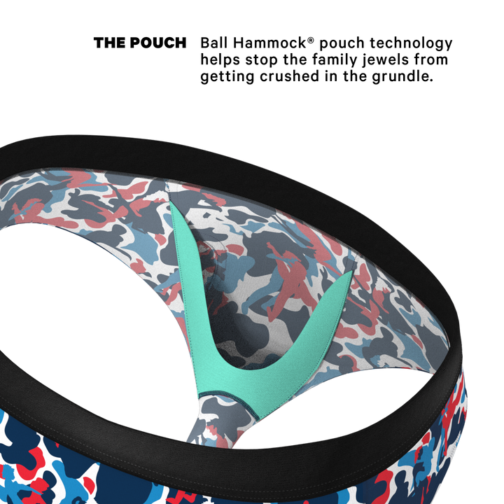 The Grand Finale USA Camouflage Ball Hammock® Briefs - Shinesty Pouch Underwear