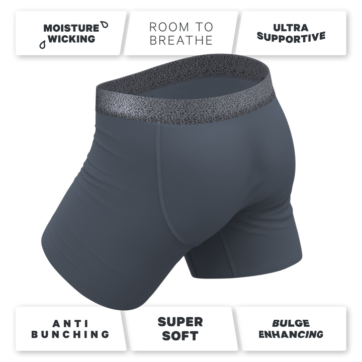 The Graphite | Tonal Grey Ball Hammock® Pouch Underwear With Fly