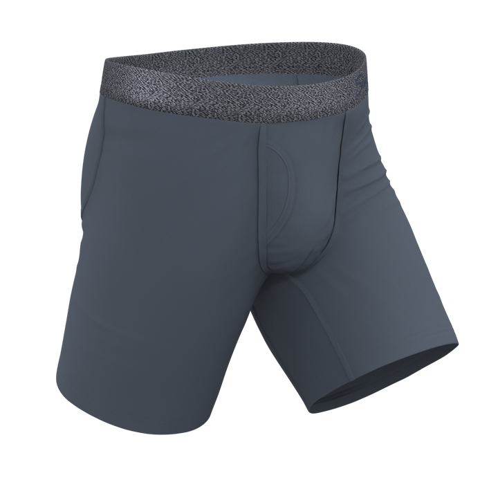 Shinesty Graphite Long Leg Ball Hammock® Pouch Underwear With Fly