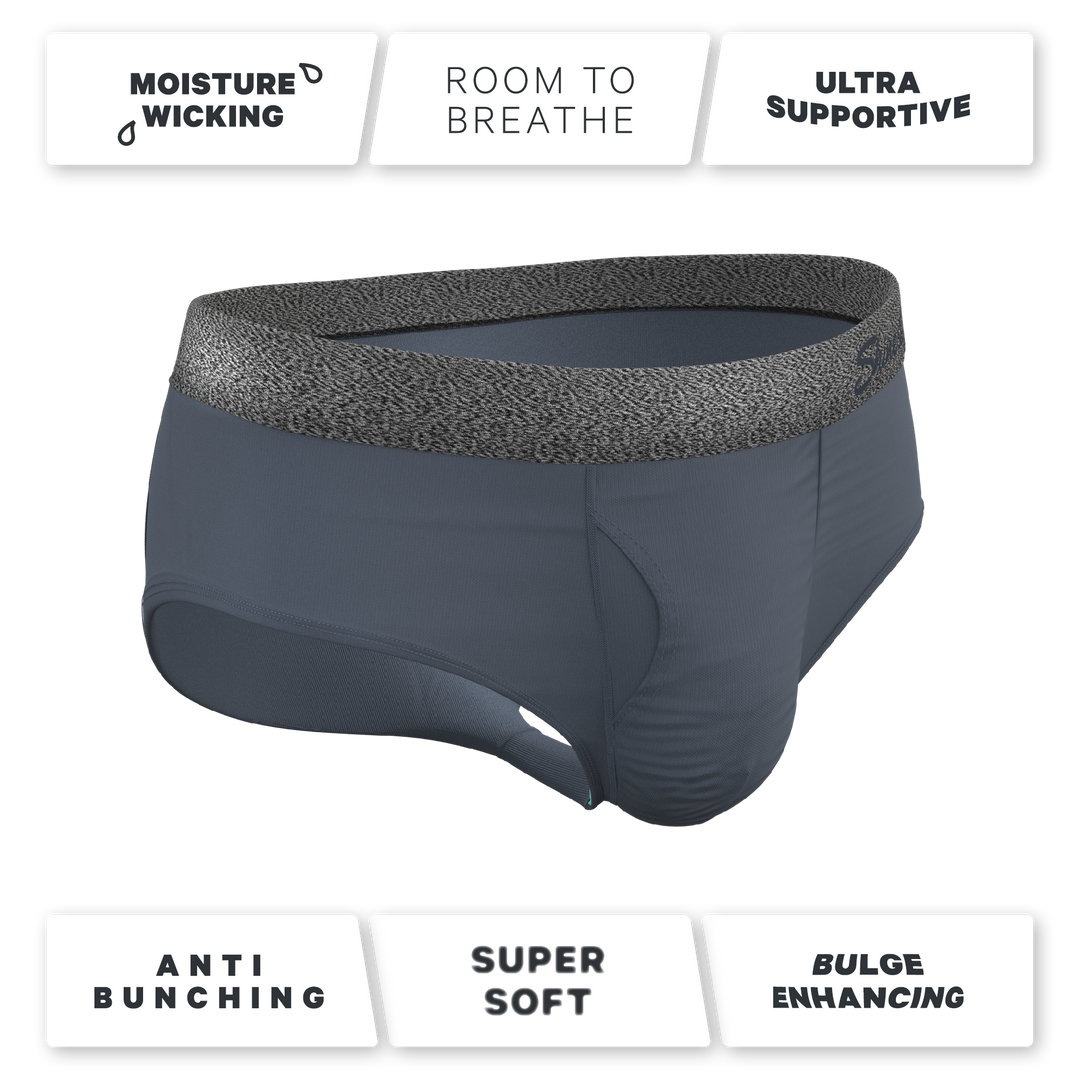 The Graphite Tonal Grey Ball Hammock® Pouch Briefs - Everyday Support Underwear