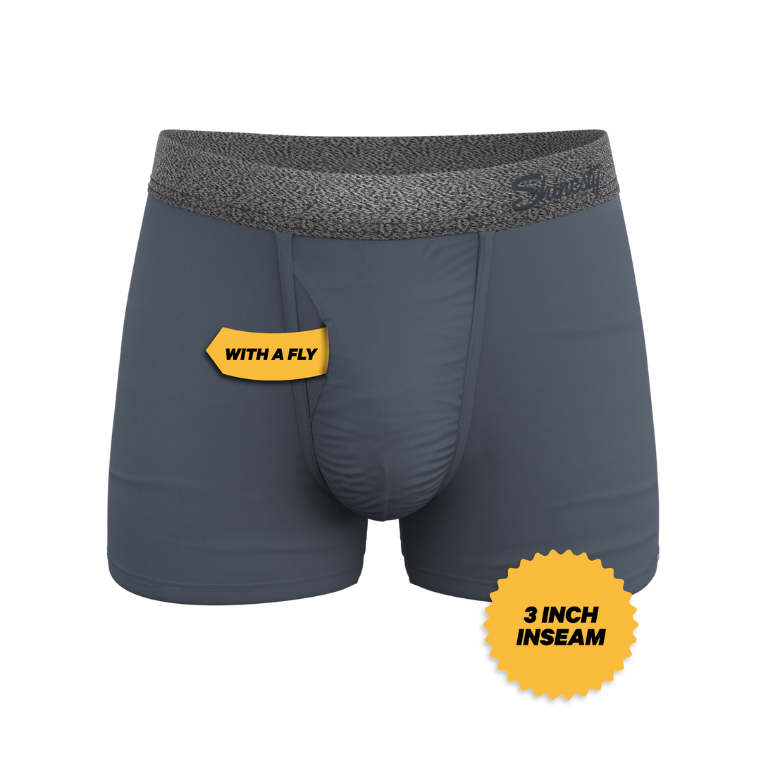 Shinesty Graphite Tonal Grey Ball Hammock® Pouch Trunks Underwear