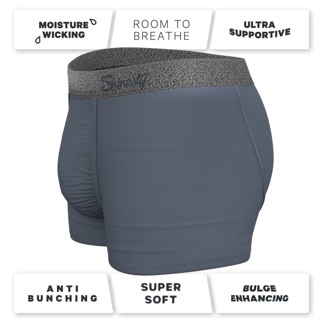 Shinesty Graphite Tonal Grey Ball Hammock® Pouch Trunks Underwear
