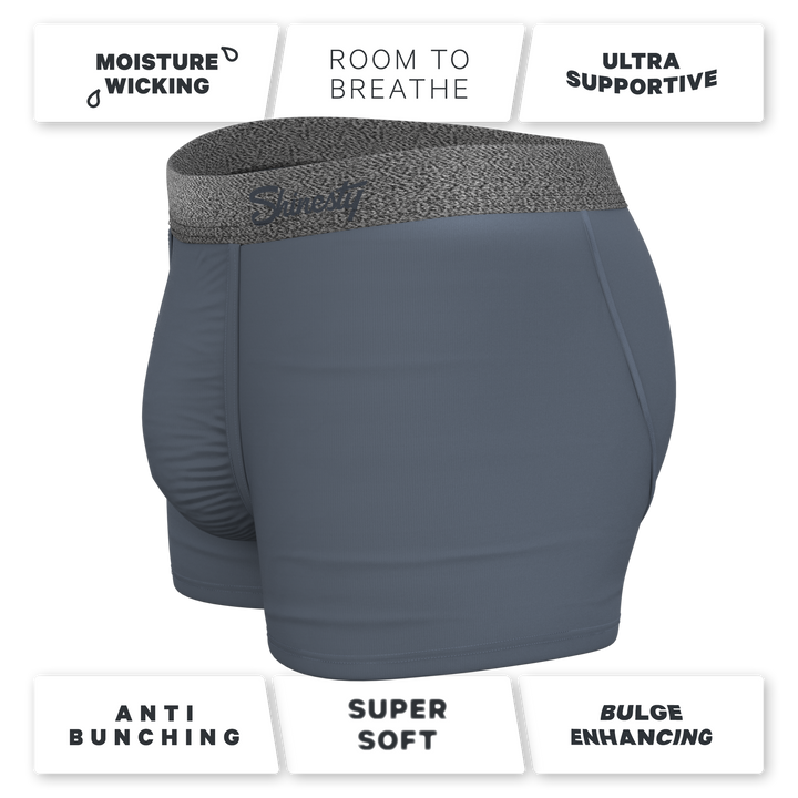 Shinesty Graphite Tonal Grey Ball Hammock® Pouch Trunks Underwear