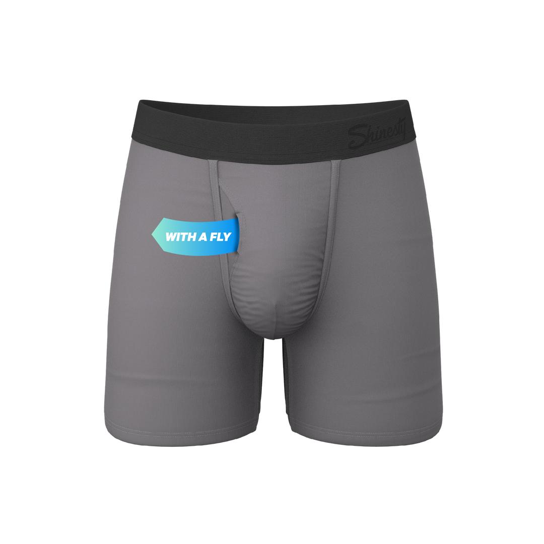 The Gray Wolf Cooling Boxer Briefs | Gray paradICE™ Ball Hammock® Underwear