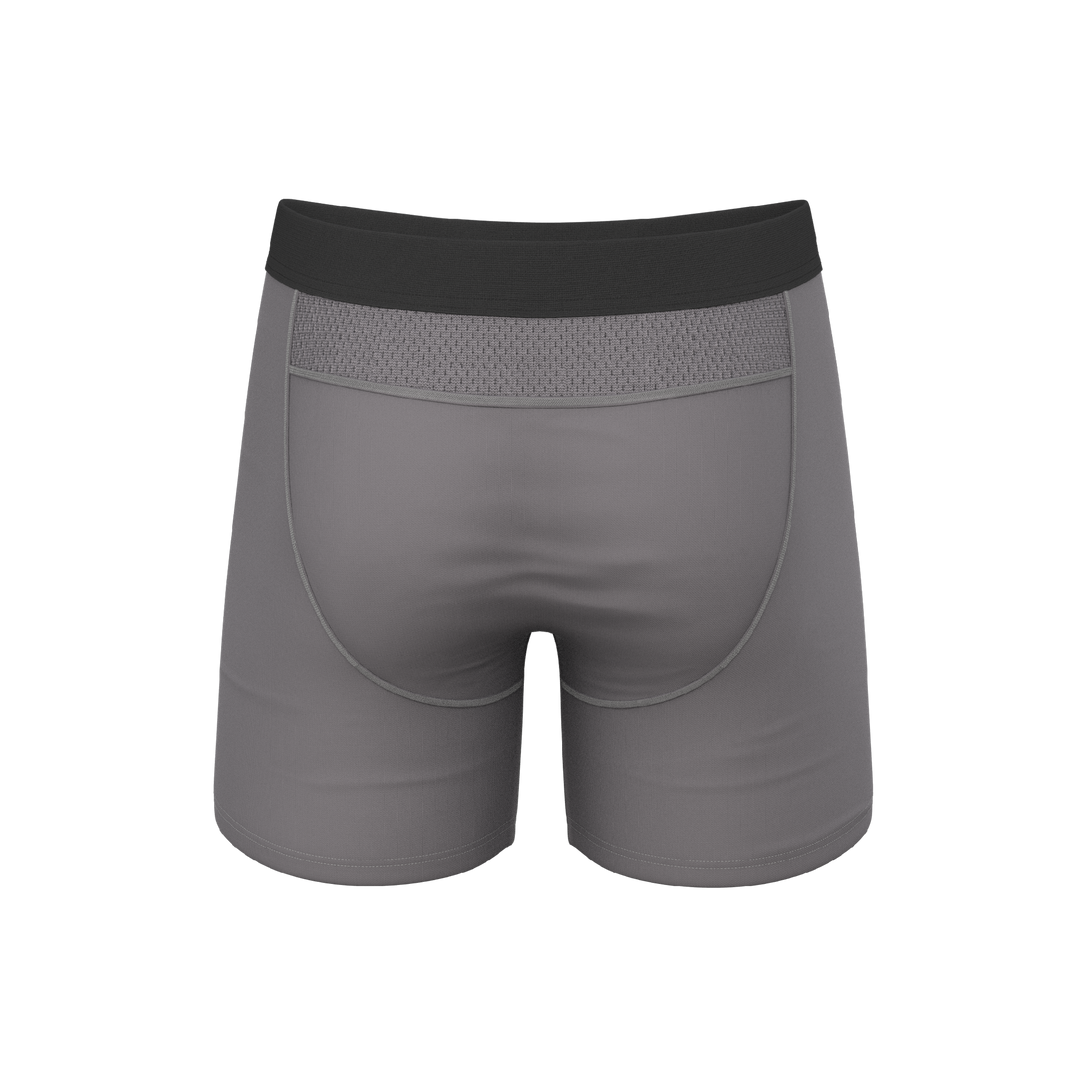 The Gray Wolf Cooling Boxer Briefs | Gray paradICE™ Ball Hammock® Underwear