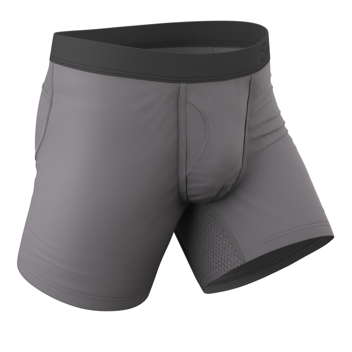 The Gray Wolf Cooling Boxer Briefs | Gray paradICE™ Ball Hammock® Underwear