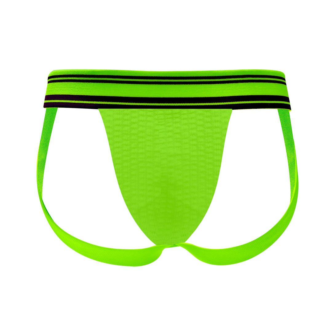 HisJock Core Jock in Brat Green 2 inch waistband – men's green classic athletic jockstrap