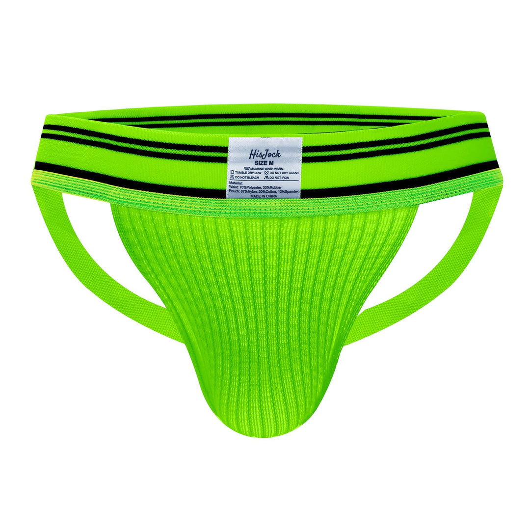 HisJock Core Jock in Brat Green 2 inch waistband – men's green classic athletic jockstrap
