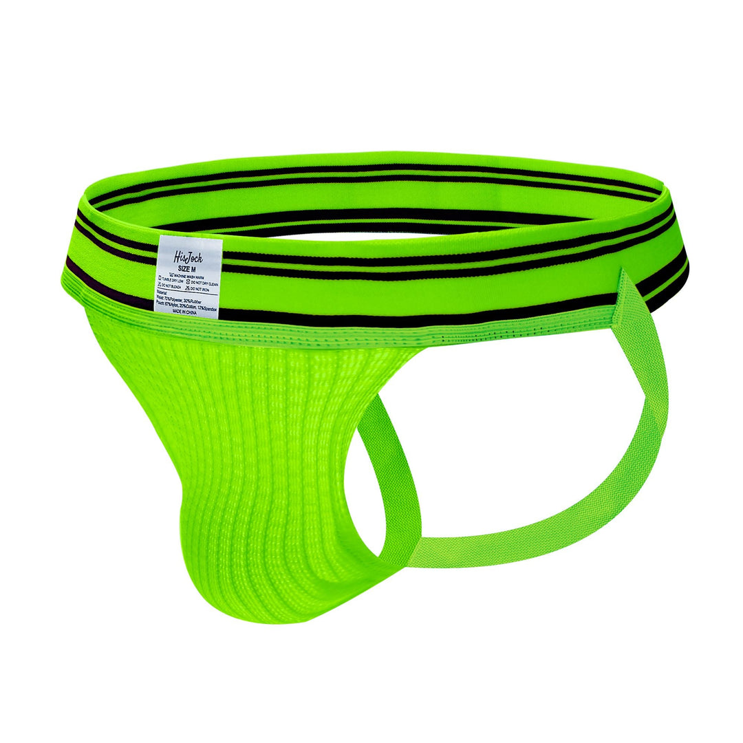 HisJock Core Jock in Brat Green 2 inch waistband – men's green classic athletic jockstrap