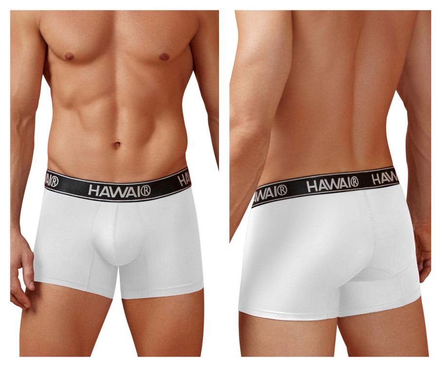 HAWAIR Microfiber Men's Trunk Underwear in White 01 – men's trunks