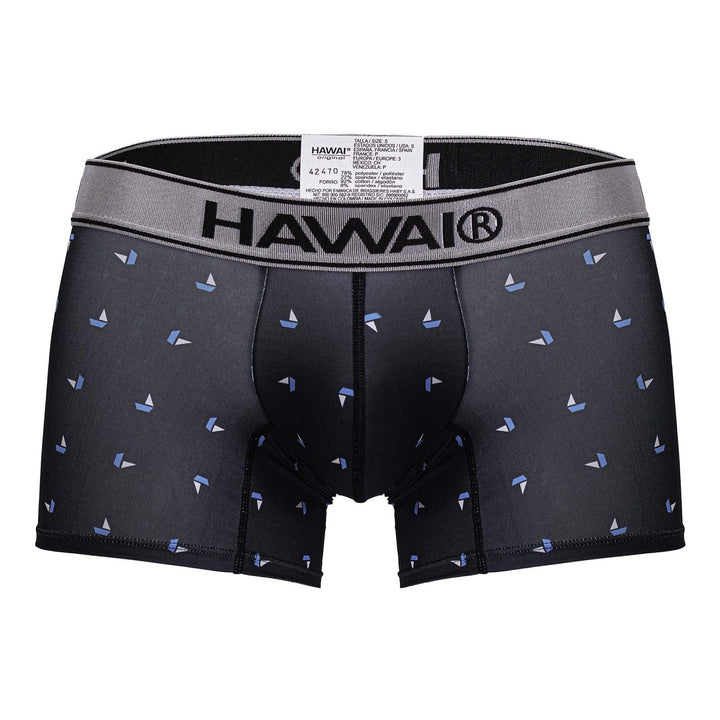 HAWAIR Printed Microfiber Men's Trunk Underwear in Black – men's trunks