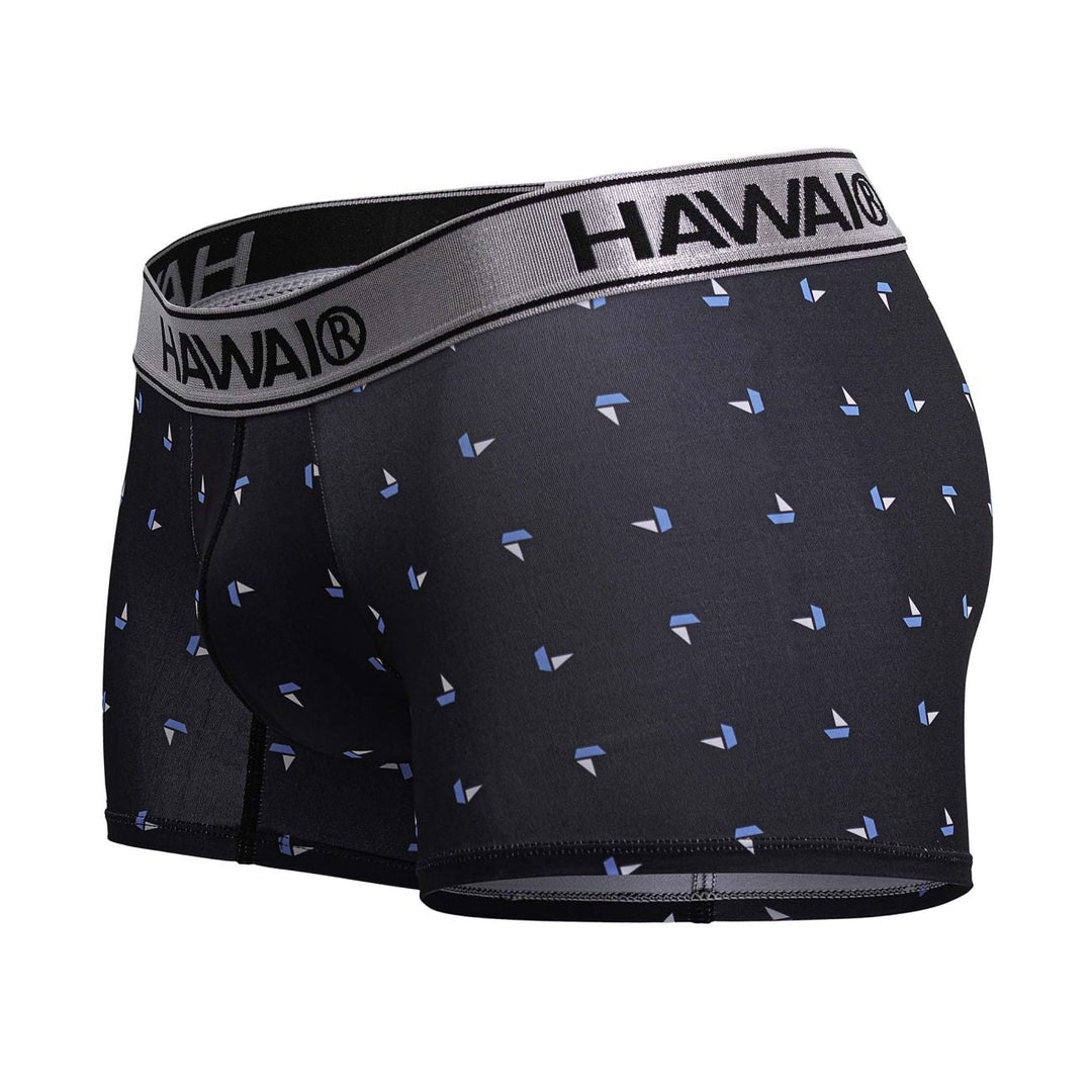 HAWAIR Printed Microfiber Men's Trunk Underwear in Black – men's trunks
