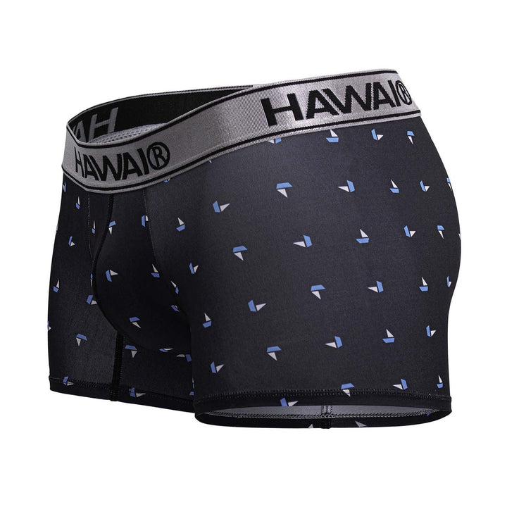 HAWAIR Printed Microfiber Men's Trunk Underwear in Black – men's trunks