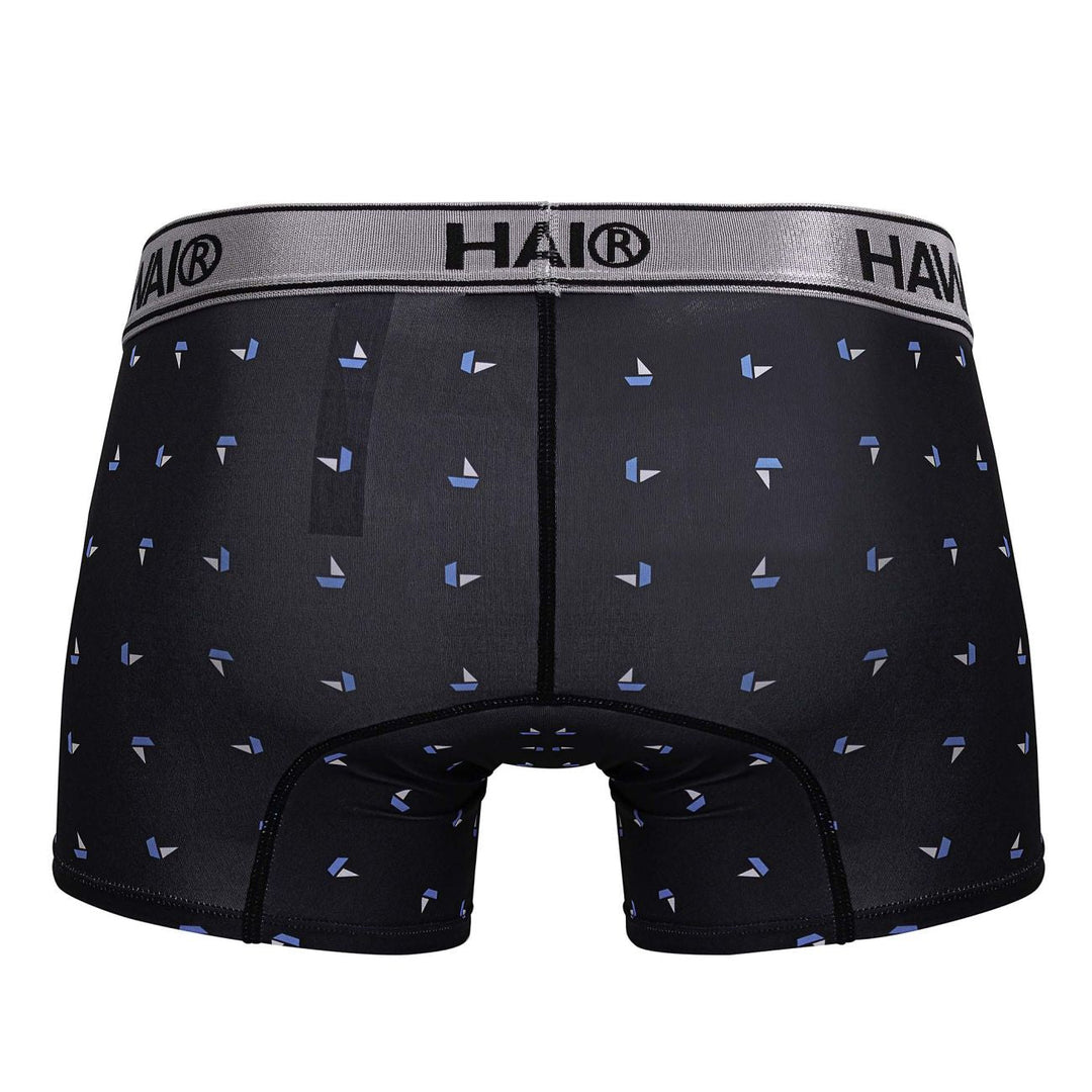 HAWAIR Printed Microfiber Men's Trunk Underwear in Black – men's trunks