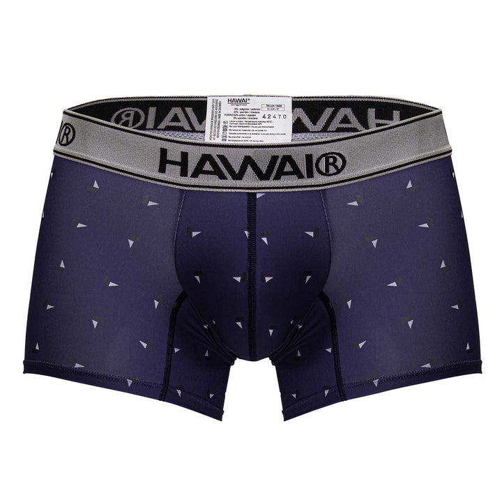 HAWAIR Printed Microfiber Trunks in Blue – men's trunks