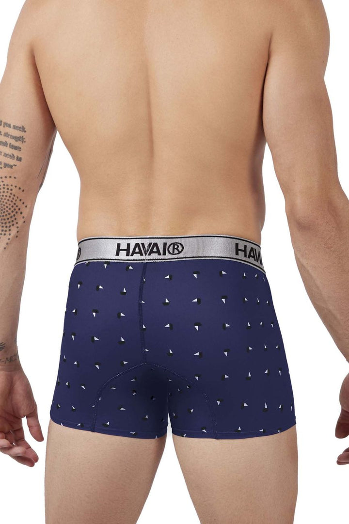 HAWAIR Printed Microfiber Trunks in Blue – men's trunks
