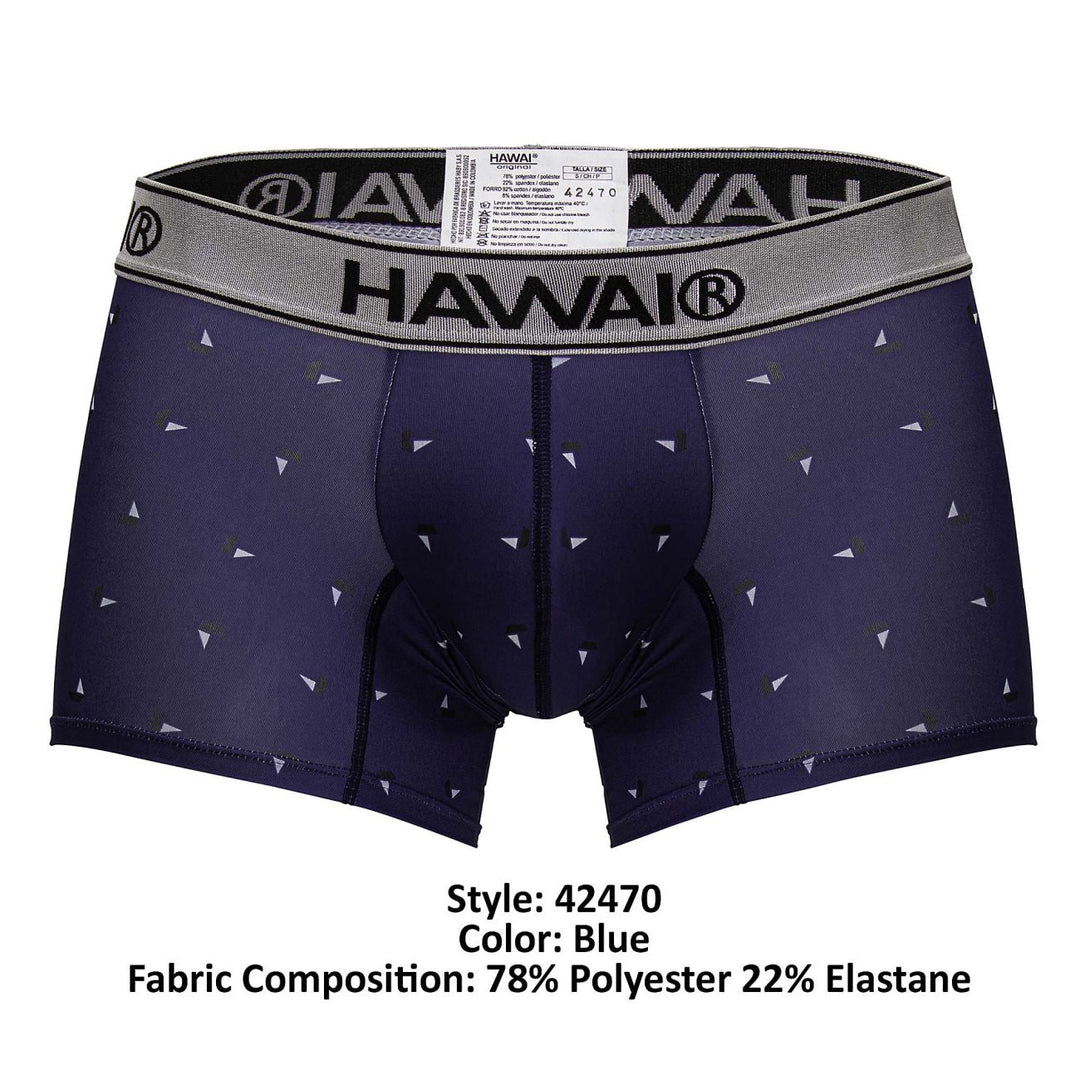 HAWAIR Printed Microfiber Trunks in Blue – men's trunks