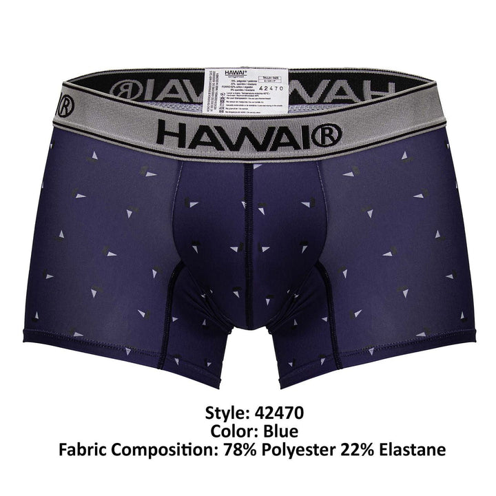 HAWAIR Printed Microfiber Trunks in Blue – men's trunks